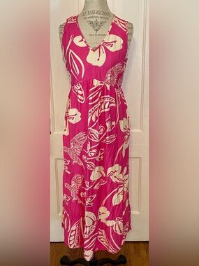Mlle Gabrielle Pink and White Floral Maxi Dress